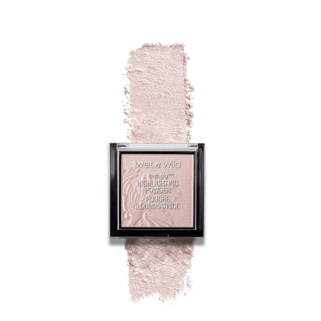 Wet n Wild highlighting powder in a black compact on a white background