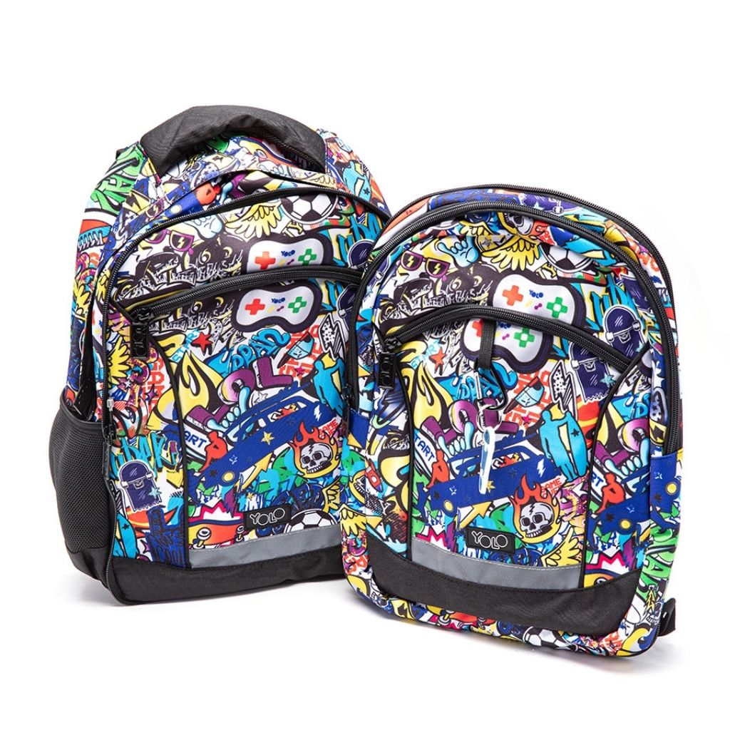 Yolo School Backpack 2 in 1 Graffiti