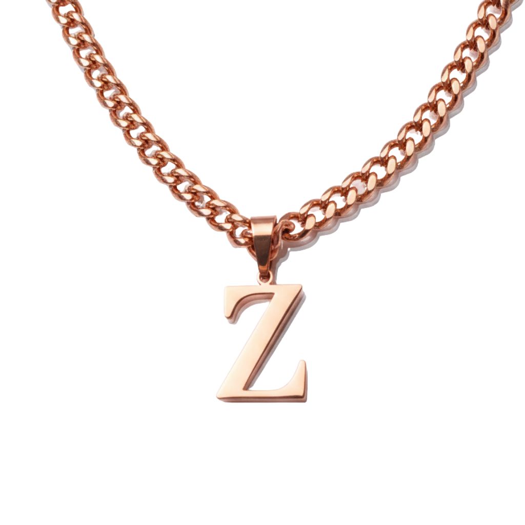 Chunky Chain Initial Pendant Necklace