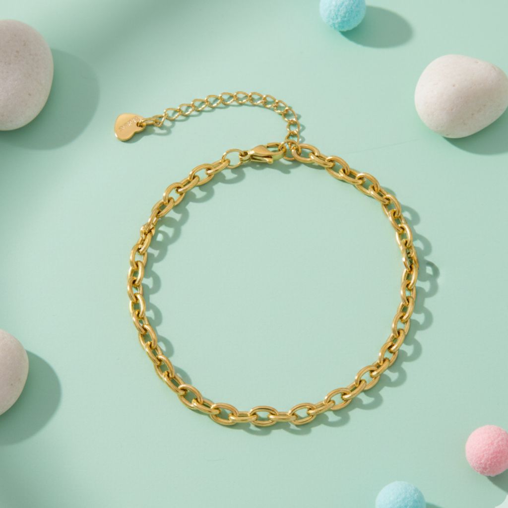 Gold Cable Chain Bracelet