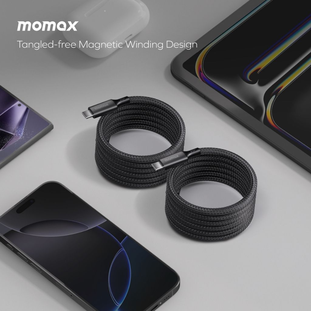 Momax Mag Link 240W USB-C To USB-C USB4 40 Gbps Magnetic Cable 1.5M