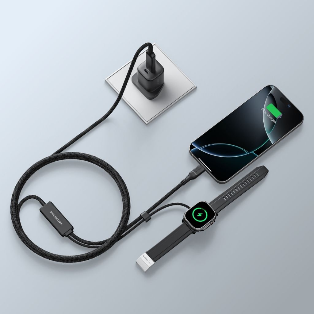 At Thunder Pro I 7X 4-In-1 USB-A + USB-C To USB-C + Watch Cable 5A 100W 1.5M