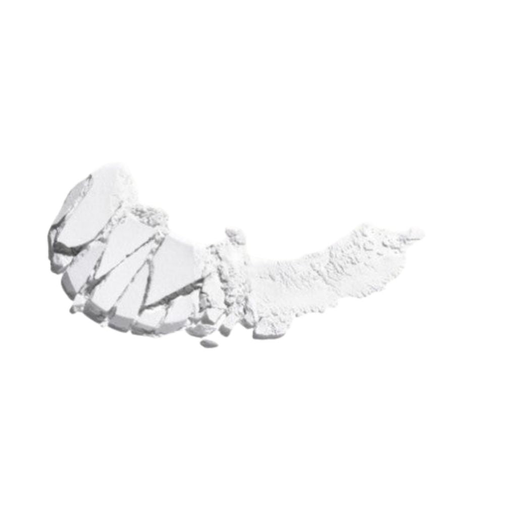 White powder on a white background