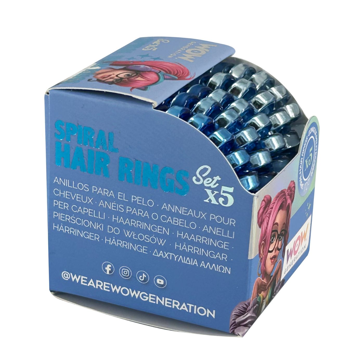 WOW Generation Hair Elastics - Sky Blue