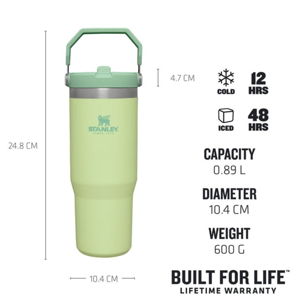 The IceFlow Flip Straw Tumbler 890 ml / 30 oz - Citron