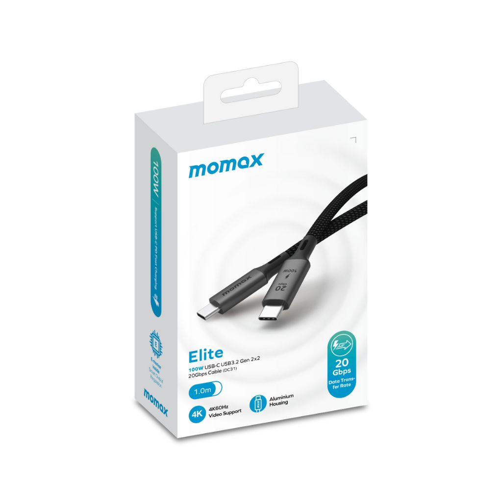 Elite 100w USB-C To USB-C 3.2 Gen 2x2 20GBPS Cable 1m