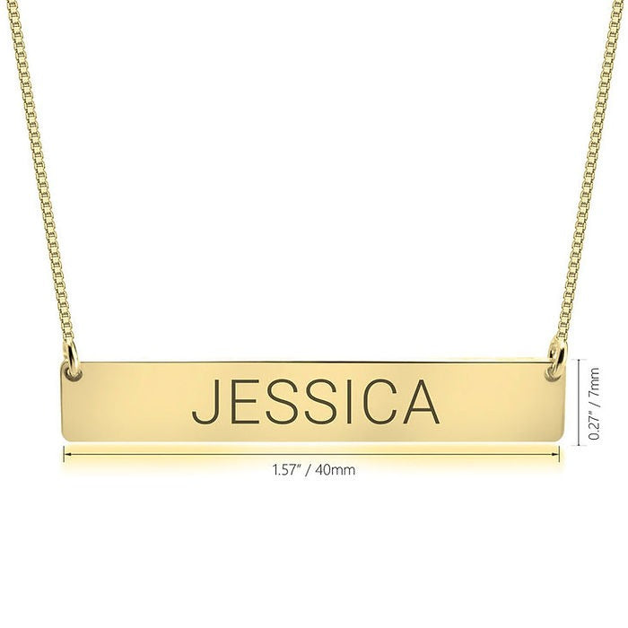 Horizontal Broad Bar Necklace