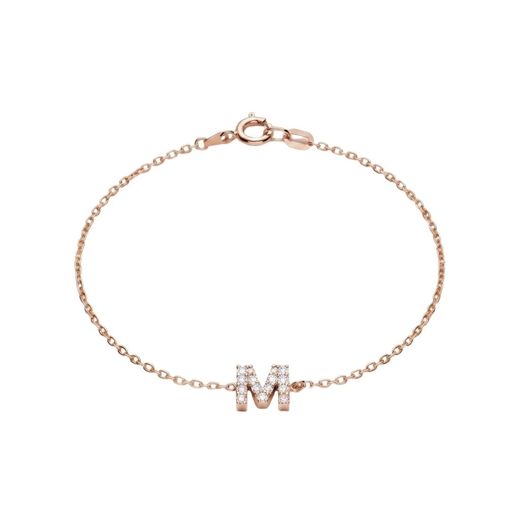 Personalised Diamond Initial Bracelet