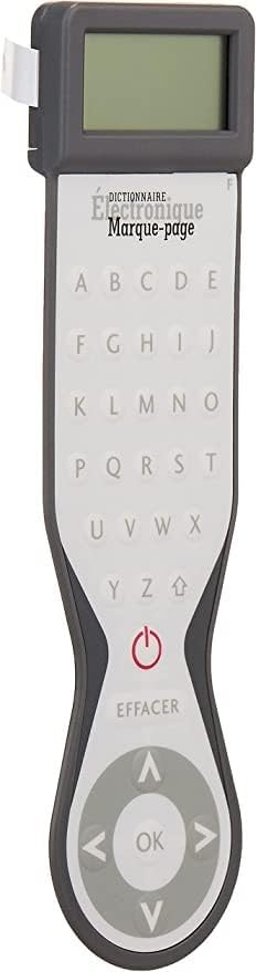 Carded Electronic Dictionary Bookmark French - Gris