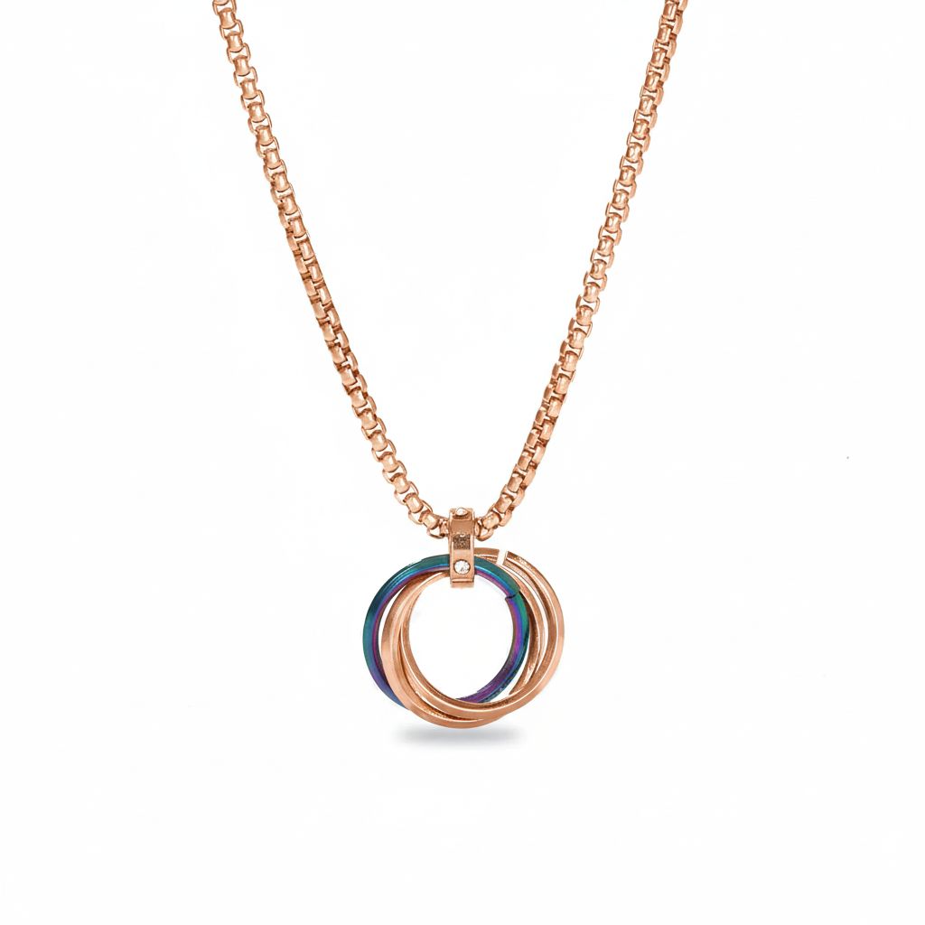 Customised Interlinked Ring Necklace