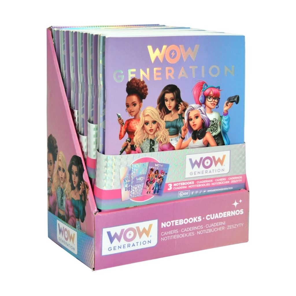 WOW Generation Pack of 3 A5 Softcover Notebooks