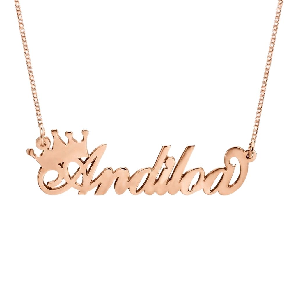 Crown Name Necklace