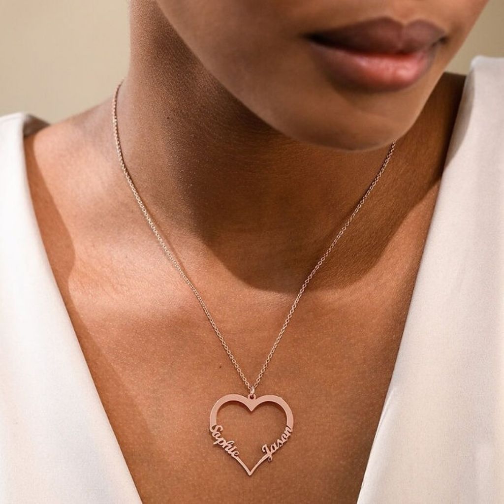 Double Name Heart Necklace
