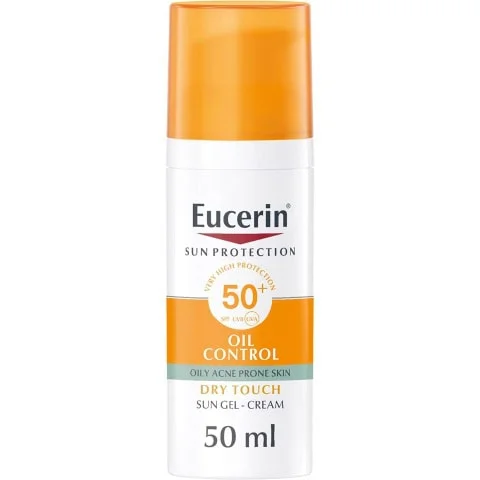 Eucerin Oil Control Dry Touch Sun Gel Facial Cream Ultra Light SPF 50+ UVA UVB Sunscreen Protection for Oily Acne Prone Skin 50ml
