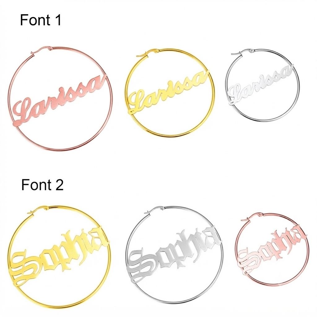 Hoop Name Earrings