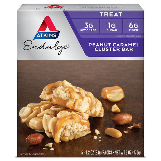 Peanut Caramel Cluster Bars (Pack of 5 Bars)