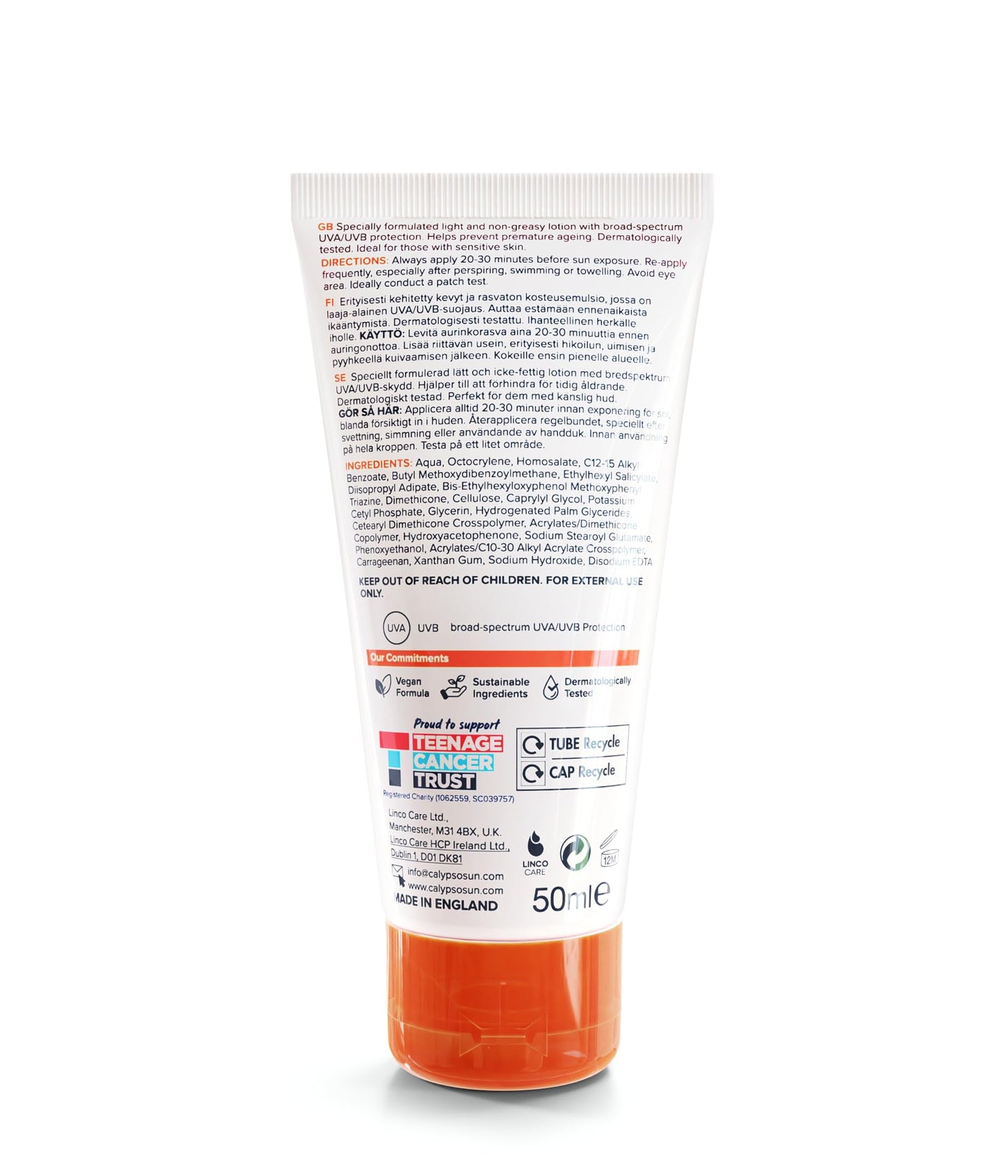 Calypso Sensitive Skin Face Lotion SPF50+ 50ML