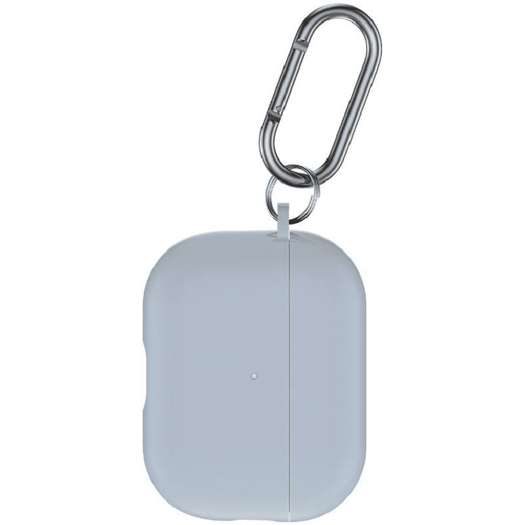 Gray case with a carabiner on a white background