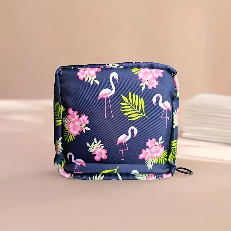On the Go Pouch for Sanitary Pads - Flamingo