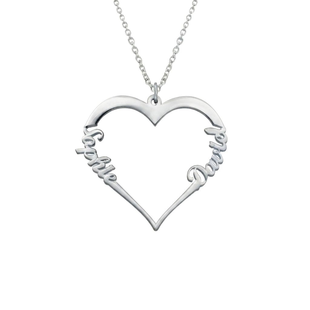 Double Name Heart Necklace