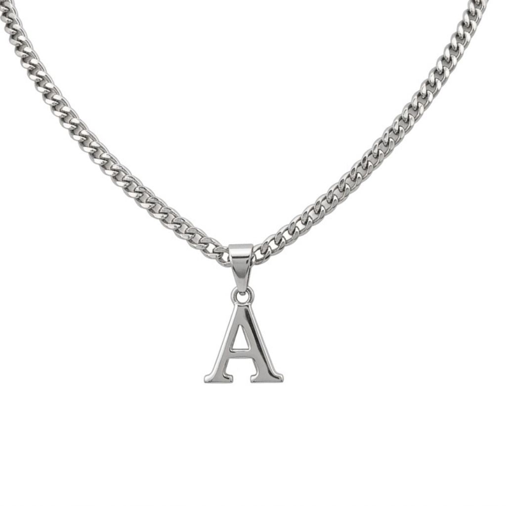 Chunky Chain Initial Pendant Necklace