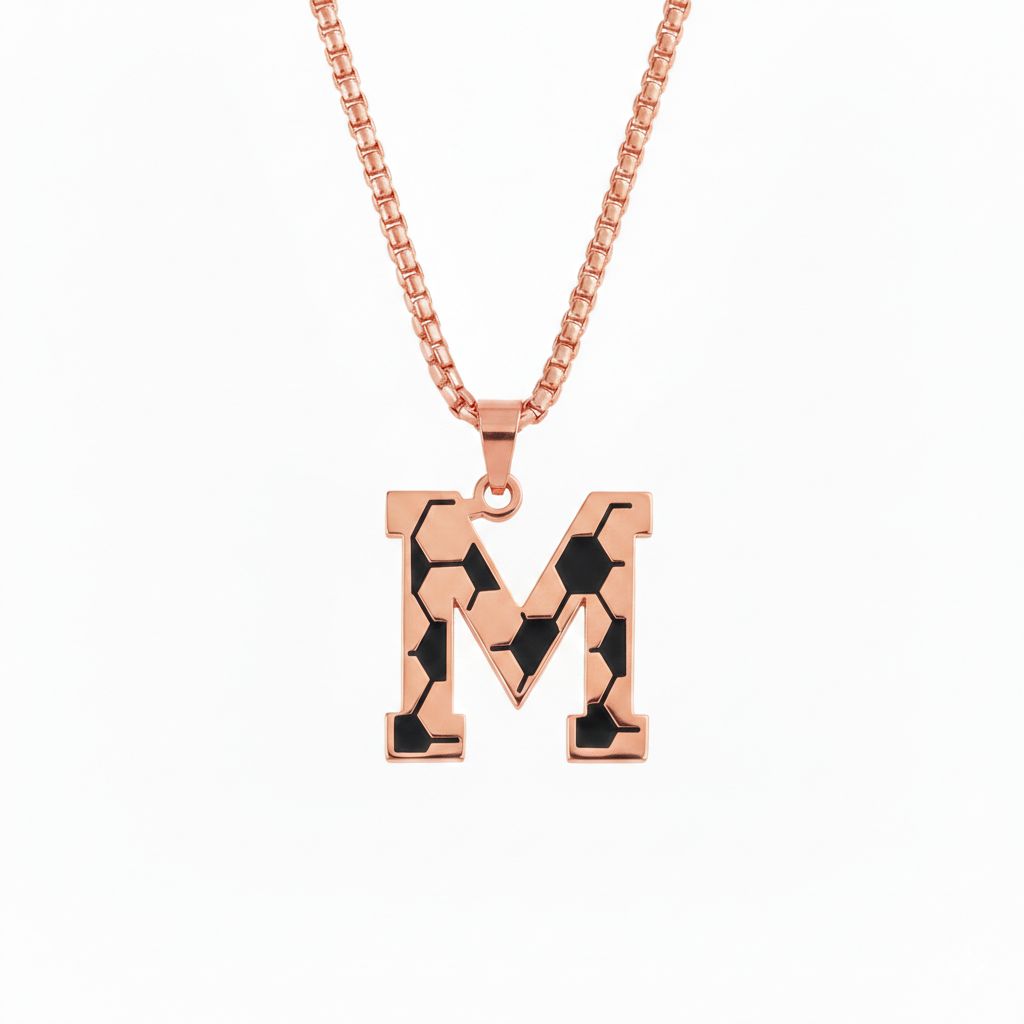 Personalised Soccer Initial Pendant Necklace
