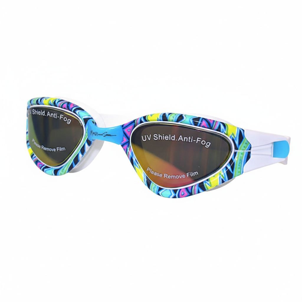 Maui and Sons Anti-Fog UV-Protected Swim Printed Goggles - Blue