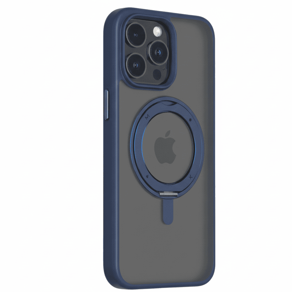 Phone case with Apple logo on a white background