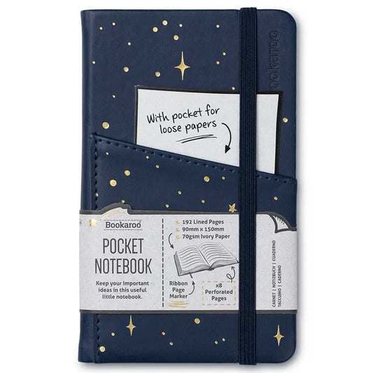 Bookaroo Pocket Notebook (A6) Journal - Moon & Stars