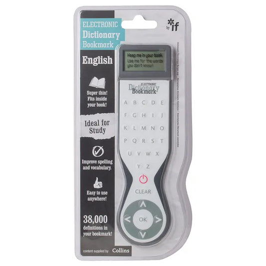 Carded Electronic Dictionary Bookmark - English (UK) Grey