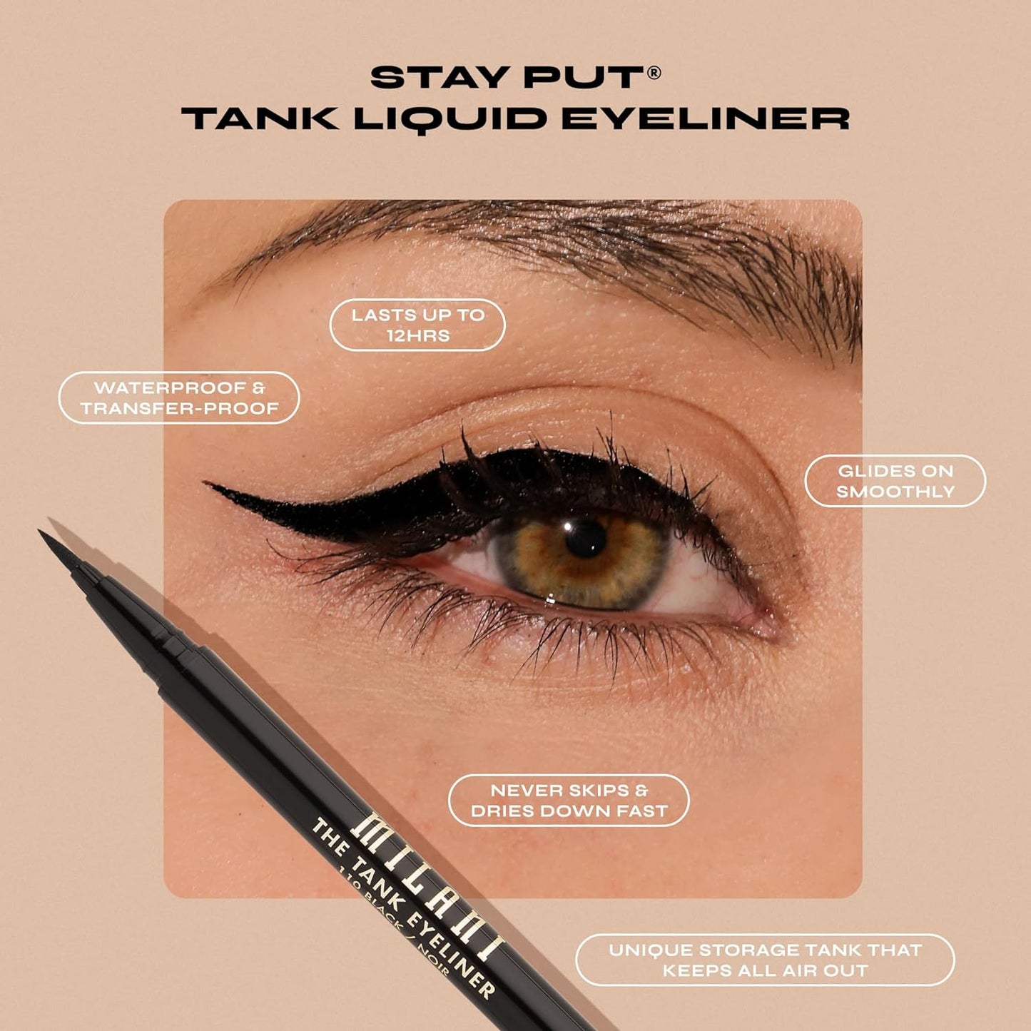 The Tank Waterproof Liquid Eyeliner -110 Black Noir