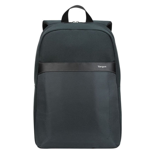 Black backpack with Targus branding on a white background