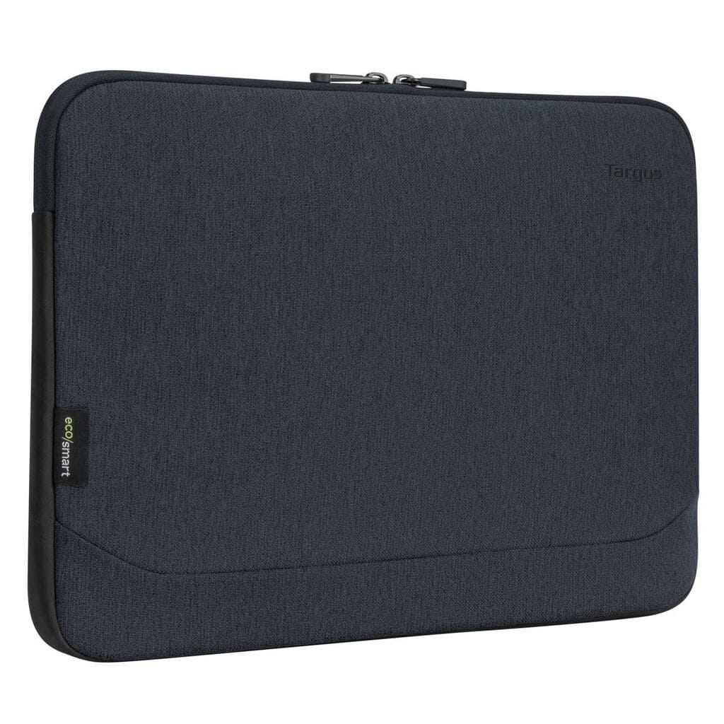 Black laptop sleeve with Targus branding on a white background