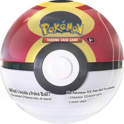 Poké Ball-shaped container for Pokémon Trading Card Game with Pokémon logo.