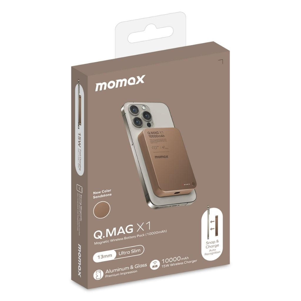Momax Q.Mag X1 10000 mAh Gen2 15W Magsafe Wireless Power Bank