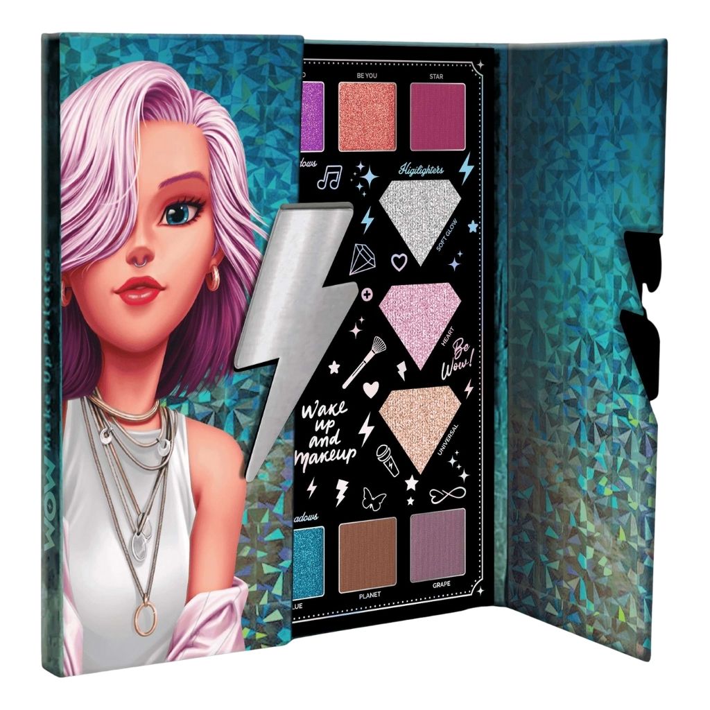 Makeup palette with character design on the packaging