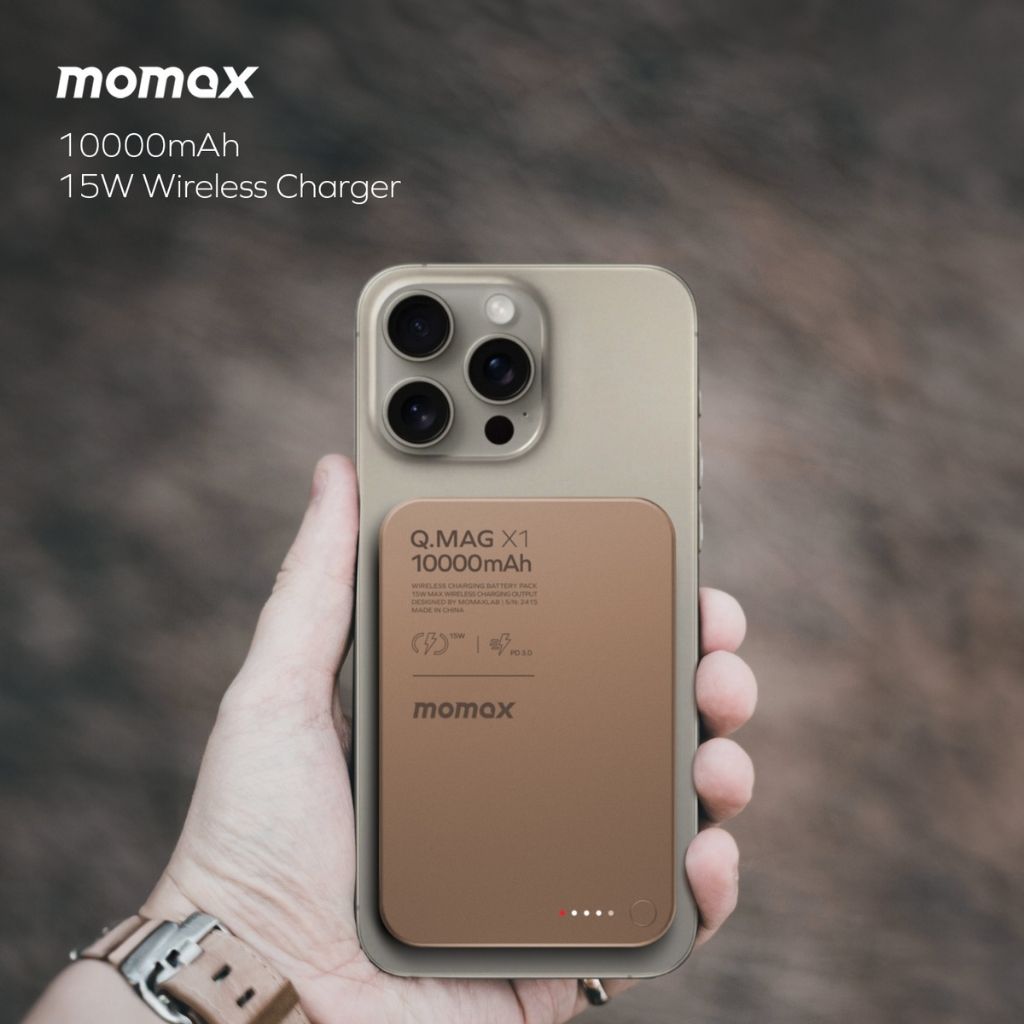 Momax Q.Mag X1 10000 mAh Gen2 15W Magsafe Wireless Power Bank