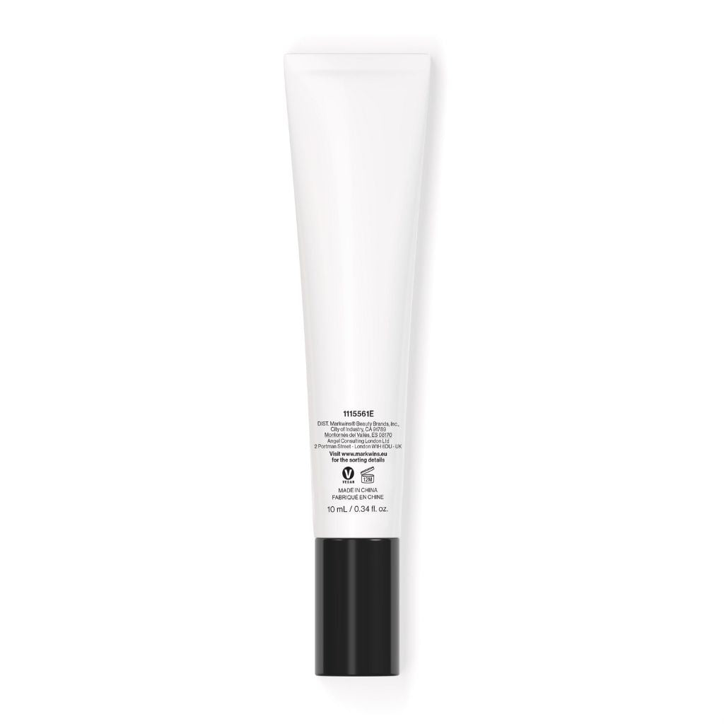 Skincare tube with white label on a white background