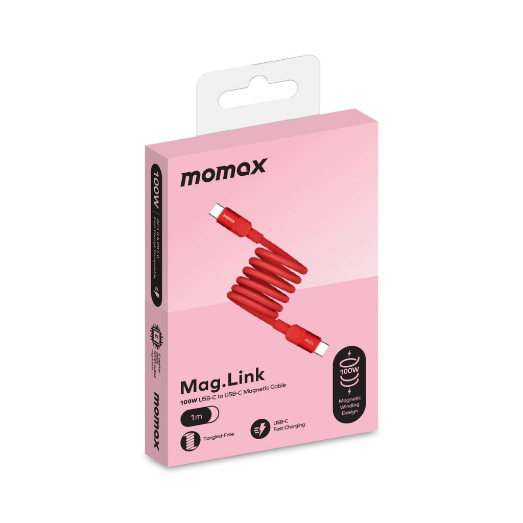 Momax Mag Link 100W USB-C To USB-C Magnetic Cable 1M