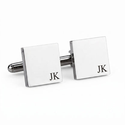 Engraved Square Shape Cufflinks