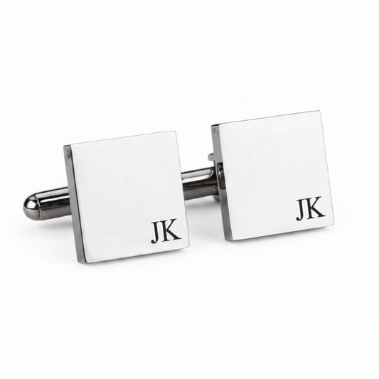 Engraved Square Shape Cufflinks