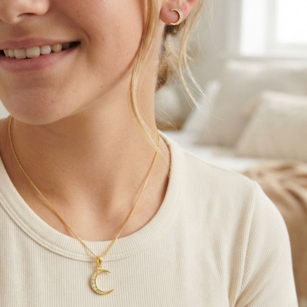 Zirconia Crescent Set