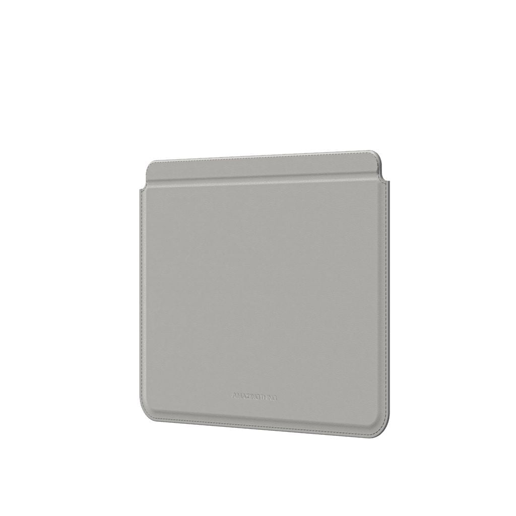 Gray wallet on a white background