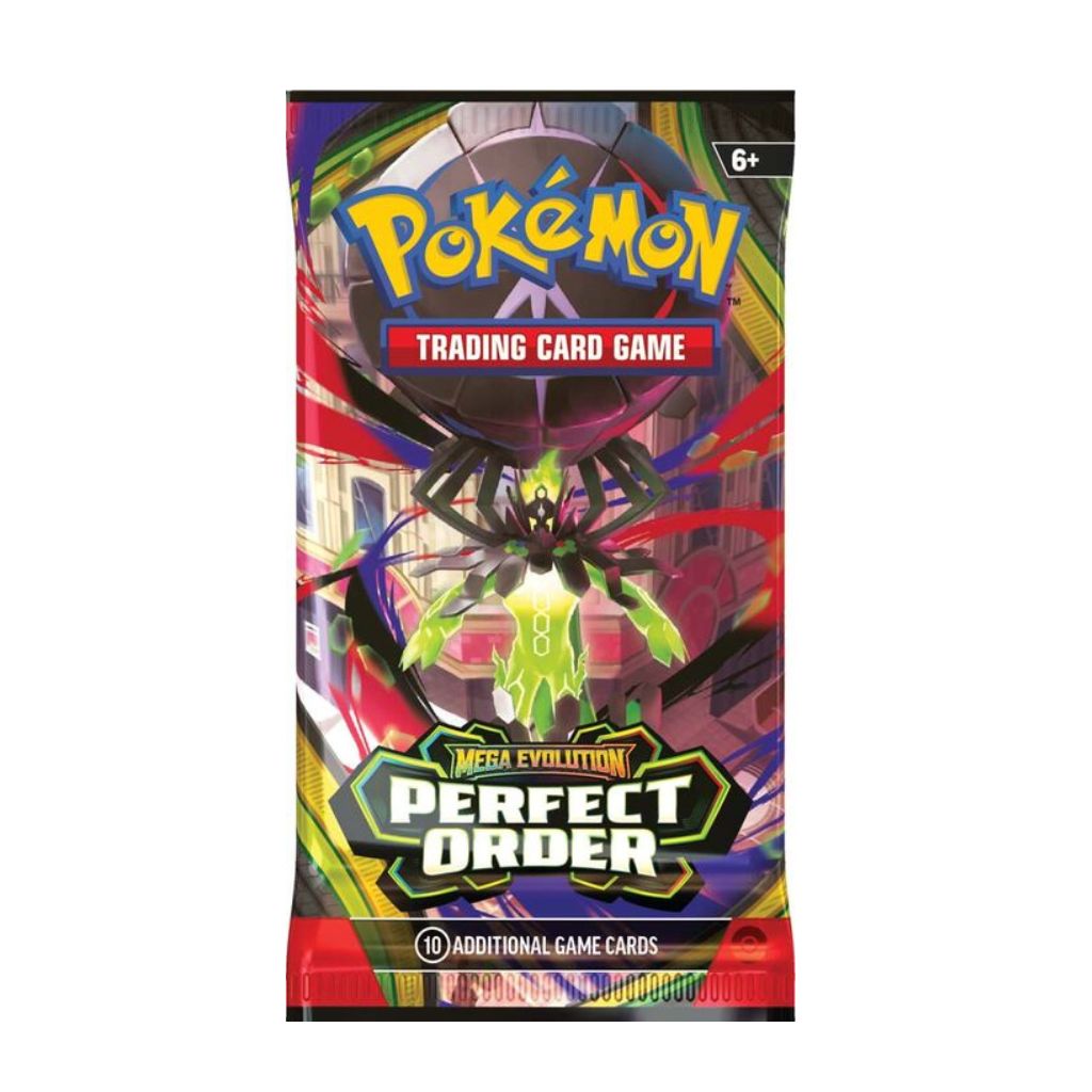 Pokémon trading card game pack with colorful design and Pokémon logo.