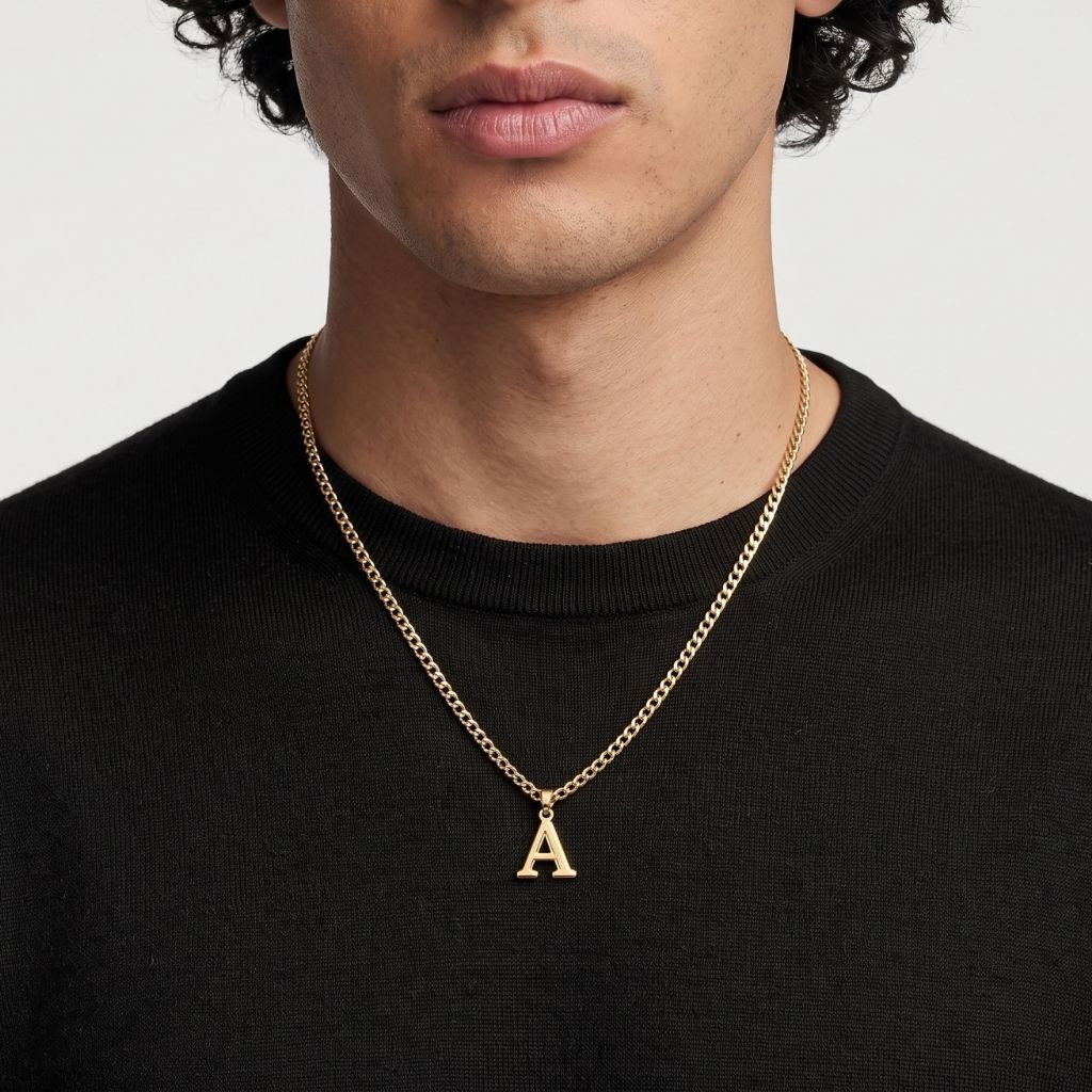 Chunky Chain Initial Pendant Necklace