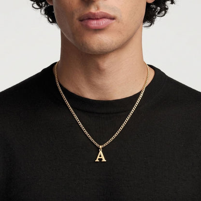 Chunky Chain Initial Pendant Necklace