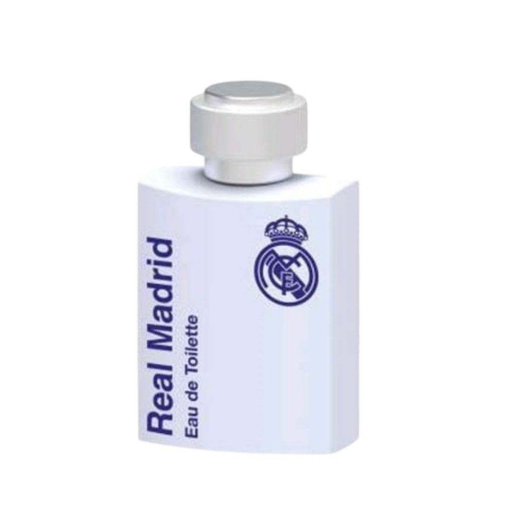 Real Madrid Eau de Toilette bottle on a white background