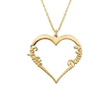 Double Name Heart Necklace