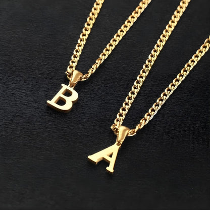Chunky Chain Initial Pendant Necklace