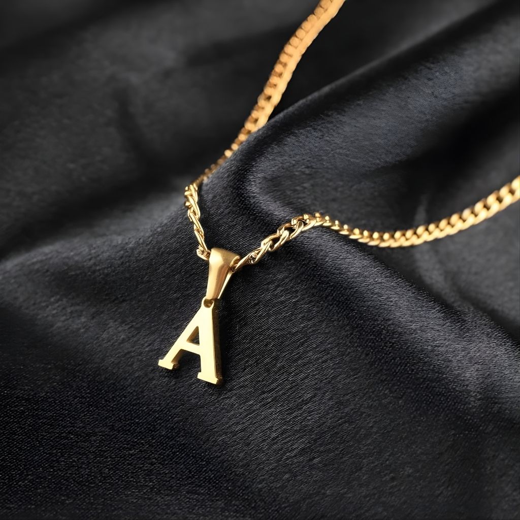 Chunky Chain Initial Pendant Necklace